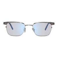 Tom Ford Tom Ford Eyeglasses Square Full Rim, Shiny Dark Brown/Gold Frame and Clear Blue Light Block Lens FT5854-D-B048