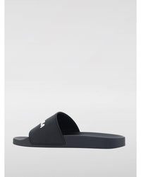 Balenciaga Logo Slides Casual Rubber Slides Men Black Sandals