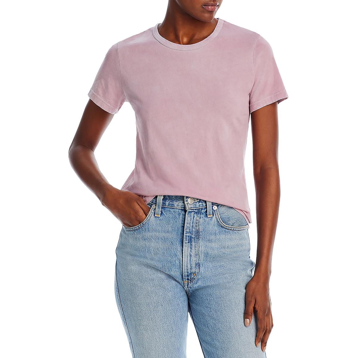 Womens Knit Cotton T-Shirt Regular 0 (XS) Vintage Mauve