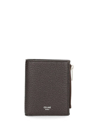 Celine Celine Men Compact Wallet In Grained Calfskin