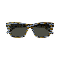 Saint Laurent Sunglasses Cat Eye Full Rim, Blue Havana Frame and Black Lens SL276MICA009