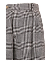 Gucci Mens Checked Linen Cropped Trousers