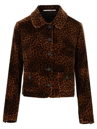 Tagliatore Tagliatore Women Idelle Animal-Print Cotton Jacket
