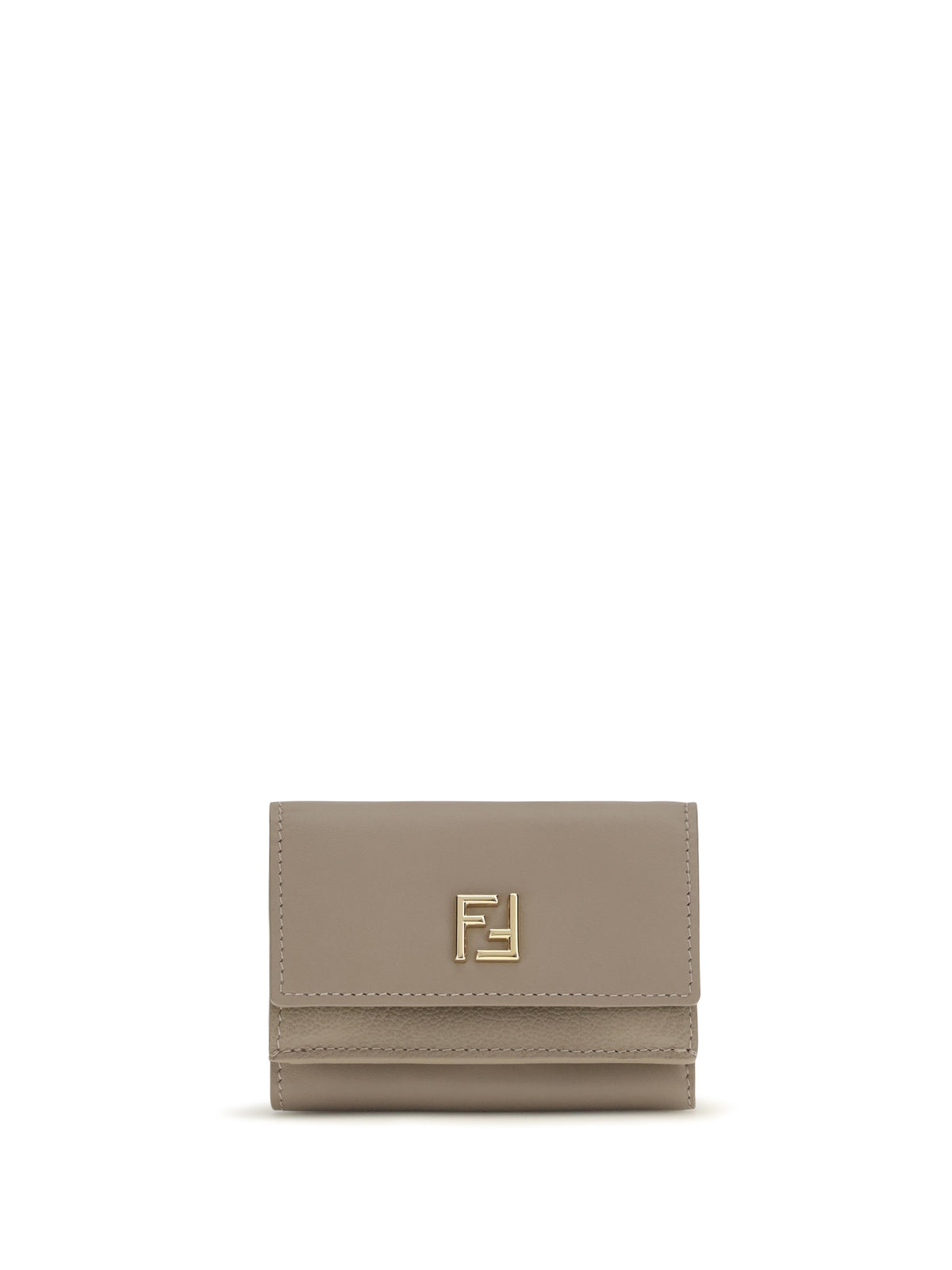 Fendi Women Ff Mini Trifold Leather Wallet