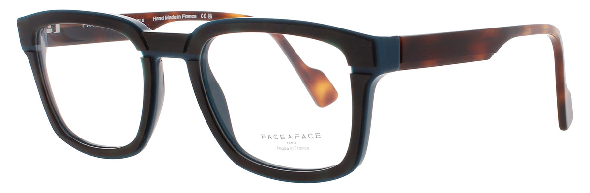 Face A Face Face A Face Optical Glasses TORTOISE ORANGE / BLUE PETROL OPAQUE