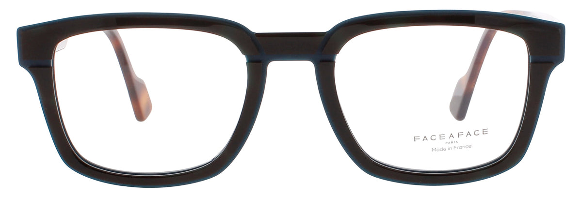 Face A Face Face A Face Optical Glasses TORTOISE ORANGE / BLUE PETROL OPAQUE
