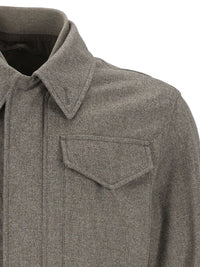 Eleventy Eleventy Men Wool And Cotton Safari Jacket