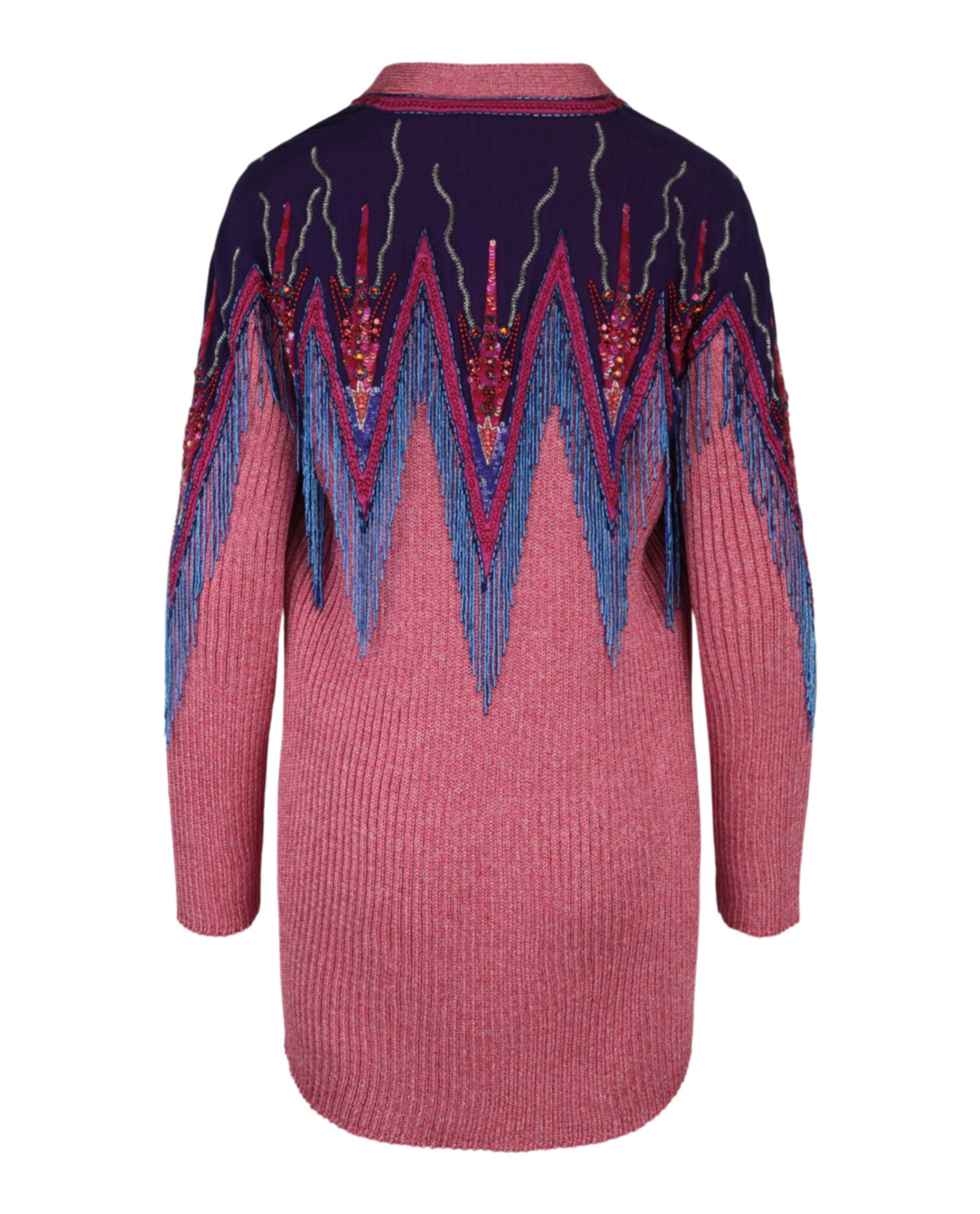 Gucci Womens Sequin And Fringe Cardigan
