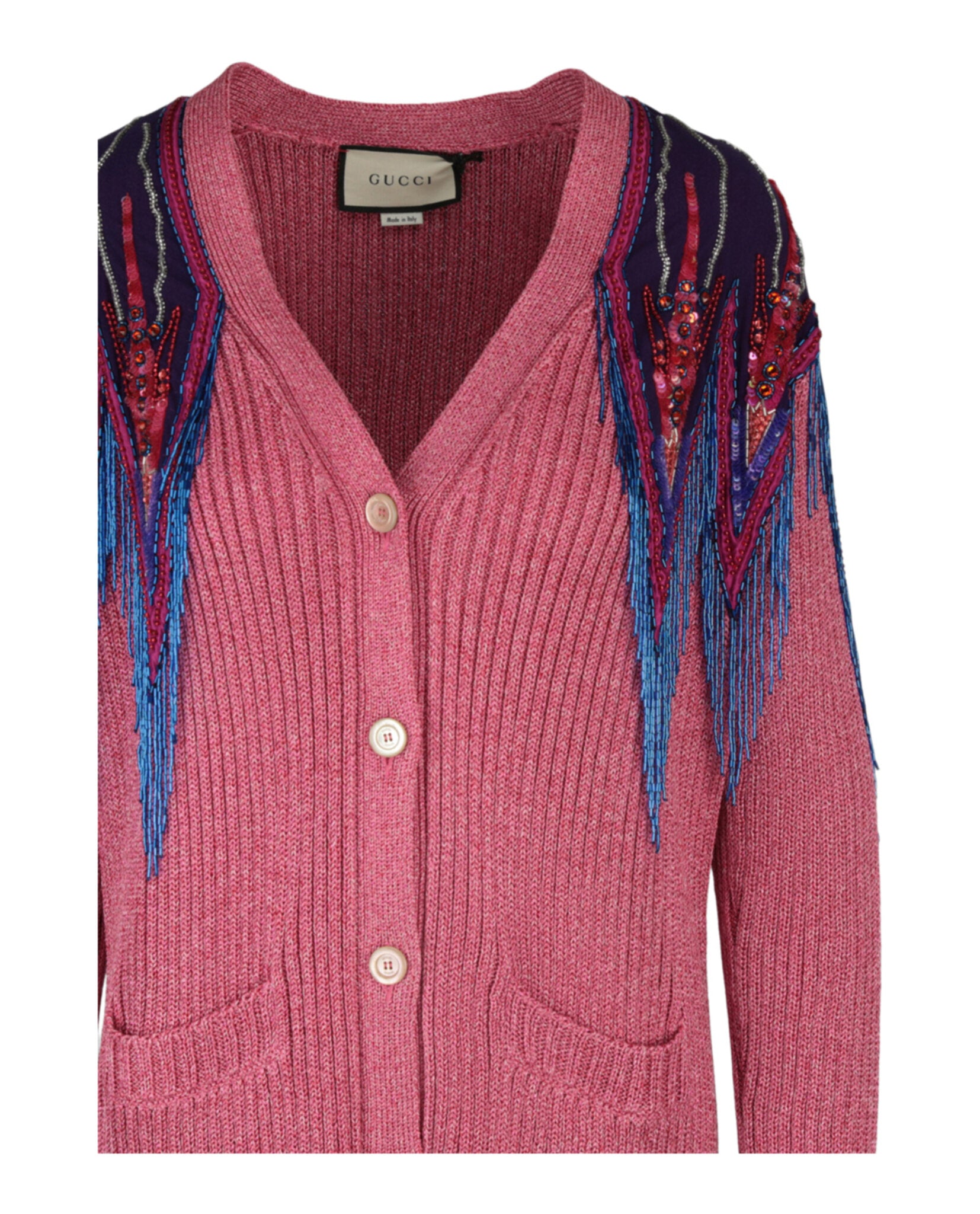Gucci Womens Sequin And Fringe Cardigan – Bluefly