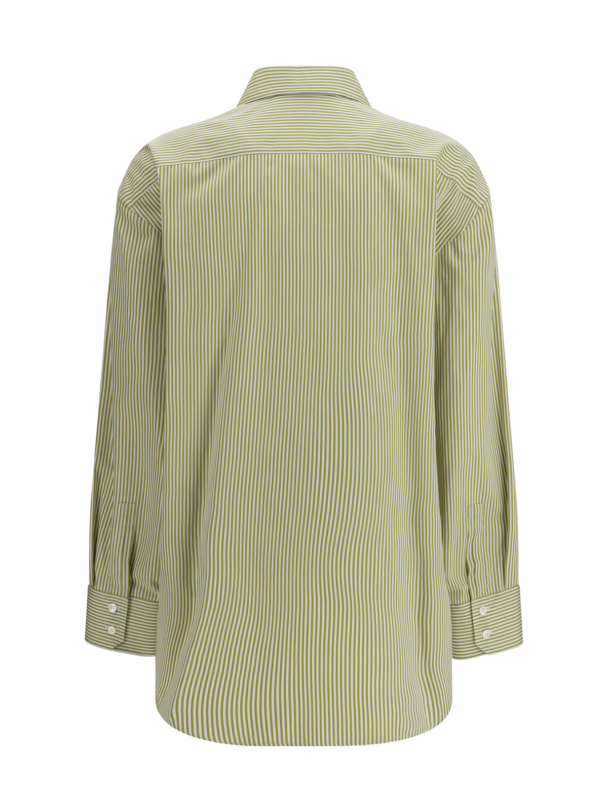 Saint Laurent Women Vertical Striped Button Shirt