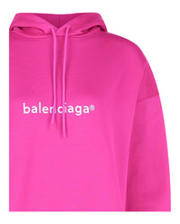 Balenciaga Womens Copyright Logo Hoodie