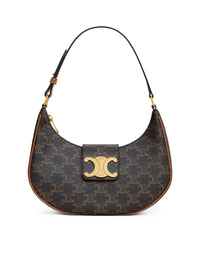 Celine Women Medium Ava Triomphe Bag In Triomphe Canvas And Calf Leather Leather