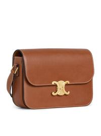 Celine Women Triomphe Classique Bag In Natural Tan Calf Leather