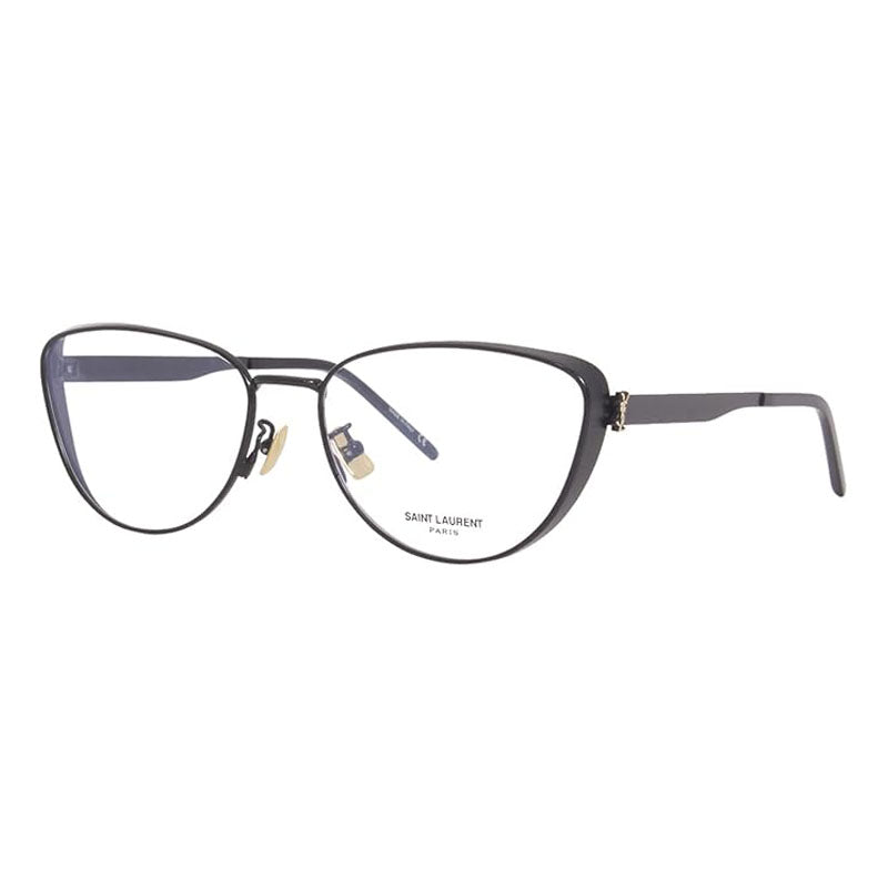 Saint Laurent Saint Laurent Eyeglasses Cat Eye Full Rim, Black Frame and Clear Demo Lenses Lens SLM92003