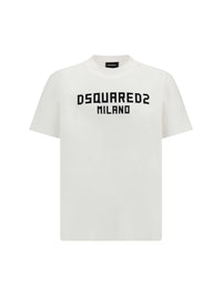 Dsquared2 Men T-Shirt With “Dsquared2 Milano” Logo Printed