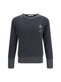 Vivienne Westwood Men Checkmate Alpaca And Cotton-Blend Sweater