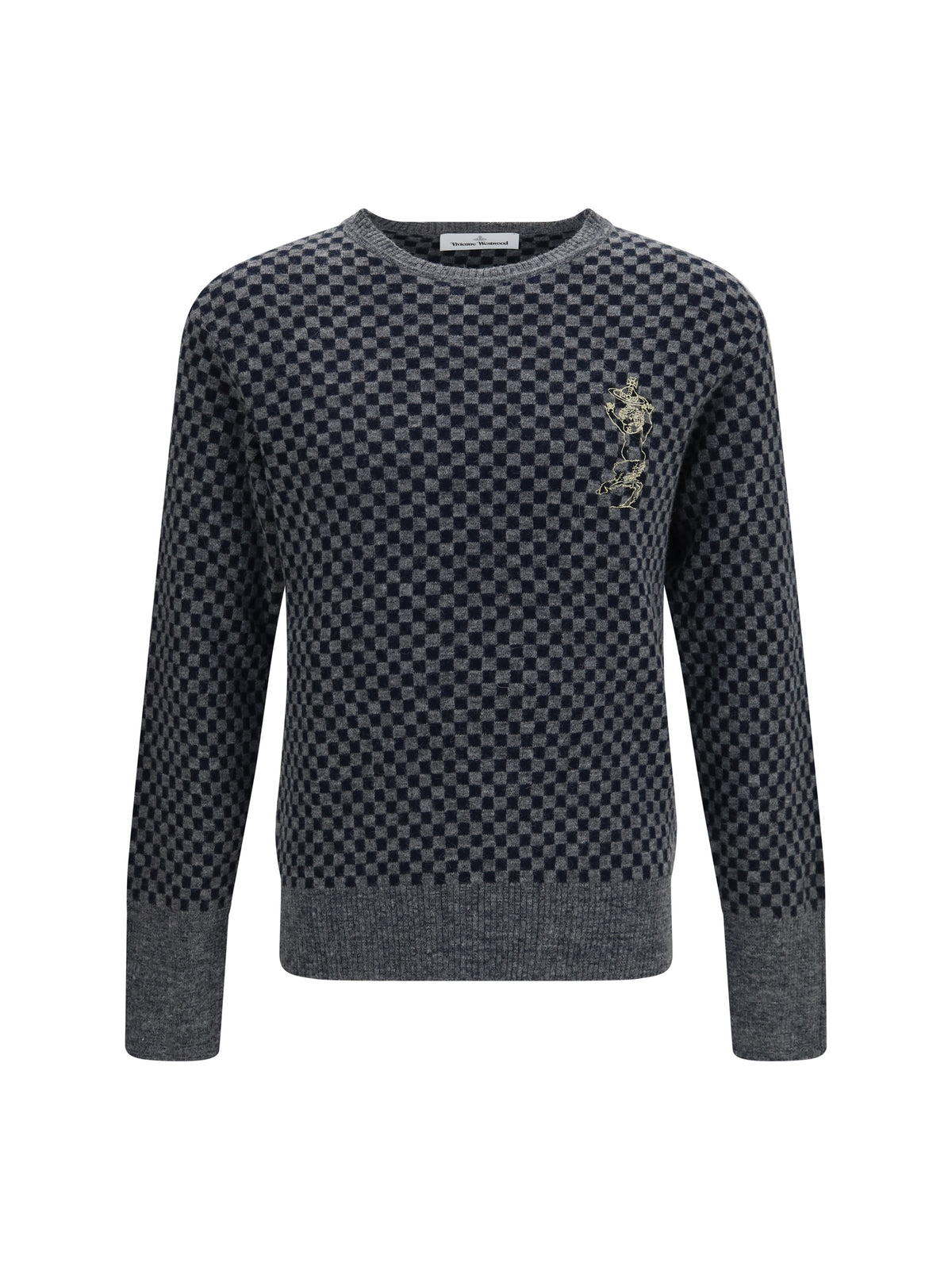 Vivienne Westwood Men Checkmate Alpaca And Cotton-Blend Sweater