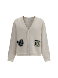 Off-White Men Star Logo Diagonal Varsity Cardigan