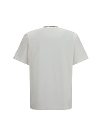 BURBERRY Burberry Men Cotton T-Shirt With Check Trims