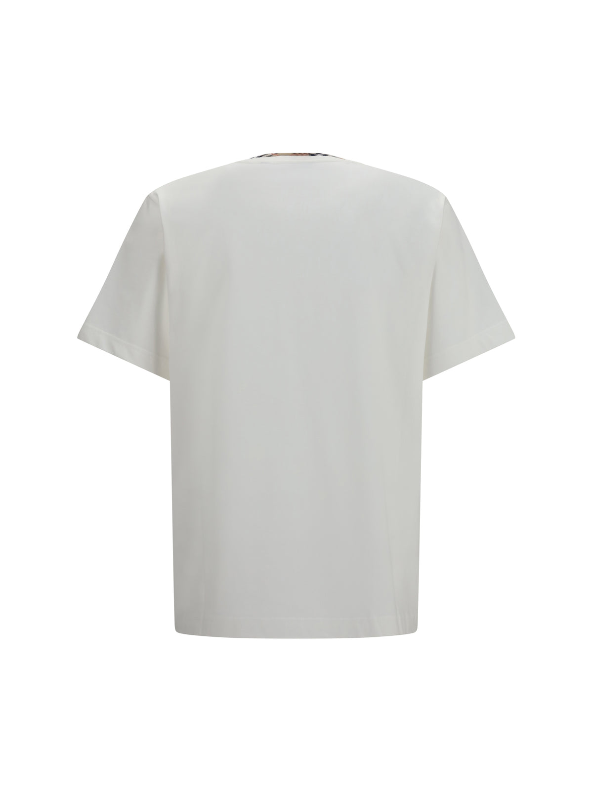 BURBERRY Burberry Men Cotton T-Shirt With Check Trims