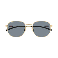 Gucci Sunglasses Square Full Rim, Gold Frame and Grey Lens GG2095S003