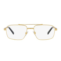 Dolce & Gabbana Eyeglasses Rectangle Full Rim, Gold Frame and Clear Demo Lenses Lens DG134502