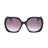 Max Mara Max Mara Sunglasses Butterfly Full Rim, Shiny Black Frame and Smoke Gradient Lens MM007901B