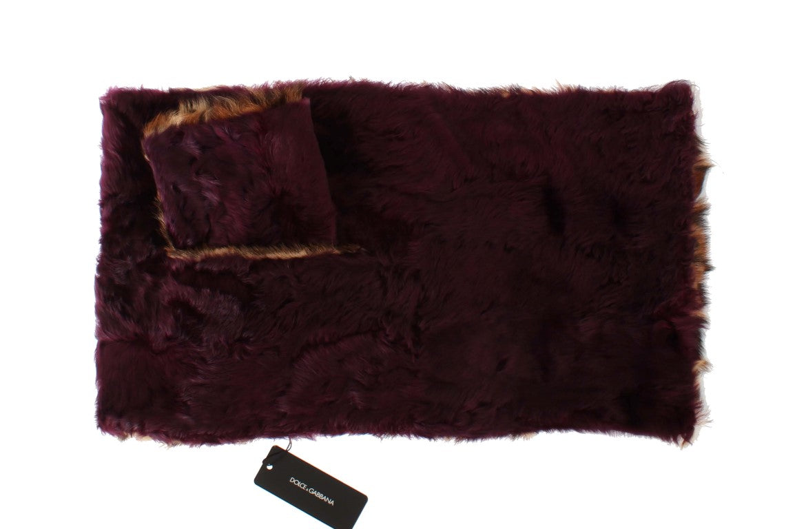 Dolce & Gabbana Leopard Print Fur Scarf
