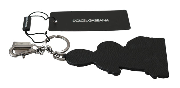 Dolce  Gabbana Leather Dominico Stefano #DGFAMILY Logo Badge Keychain