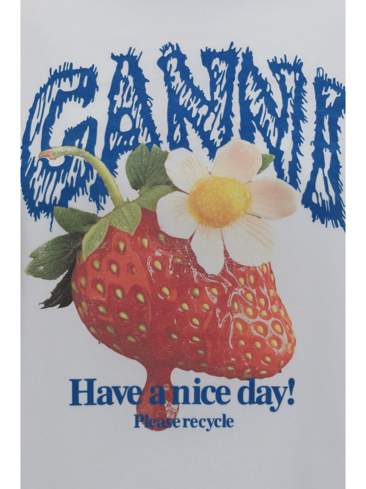 GANNI Ganni Women Strawberry Long-Sleeve Cotton T-Shirt