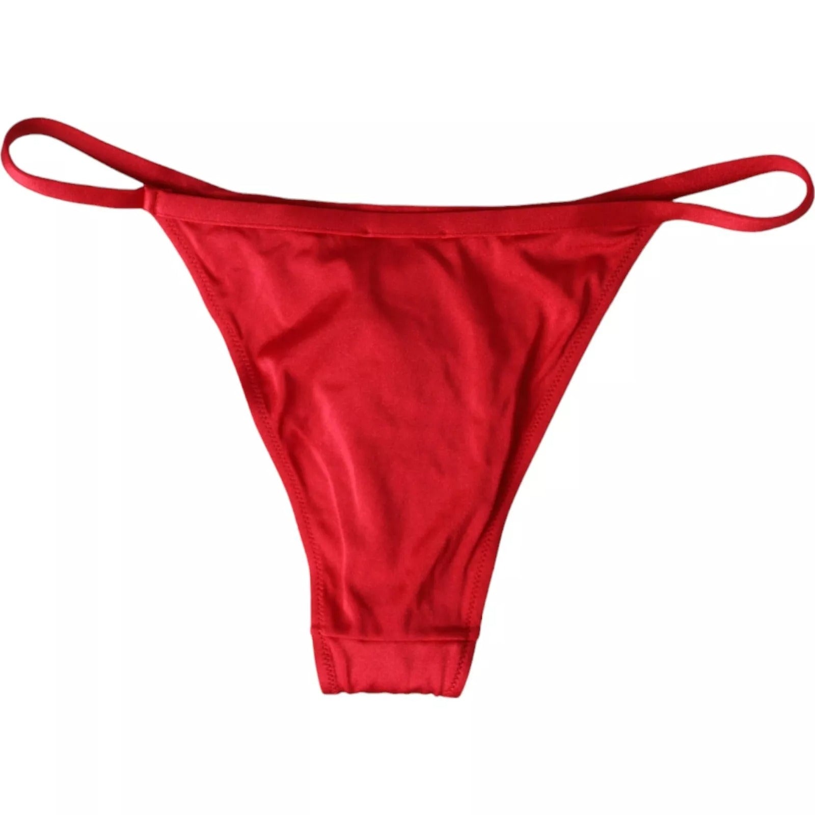 Dolce & Gabbana Red Nylon Stretch Beachwear Swimwear Bottom Women's Bikini