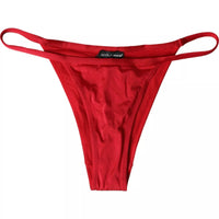 Dolce & Gabbana Red Nylon Stretch Beachwear Swimwear Bottom Women's Bikini