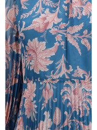 Etro Women Maxi Pleated Dress With Flared Sleeves