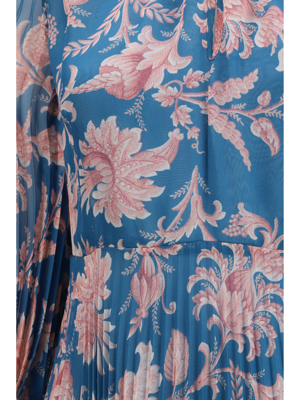 Etro Women Maxi Pleated Dress With Flared Sleeves