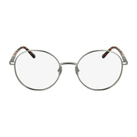 Lacoste Eyeglasses Round Full Rim, Matte Light Gunmetal Frame and Clear Demo Lenses Lens L2310038