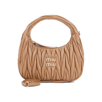 Miu Miu Small Wander Matelassé Hobo Bag Women