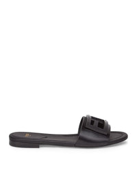 Fendi Fendi Women Slide Baguette In Black Leather
