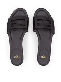 Fendi Fendi Women Slide Baguette In Black Leather