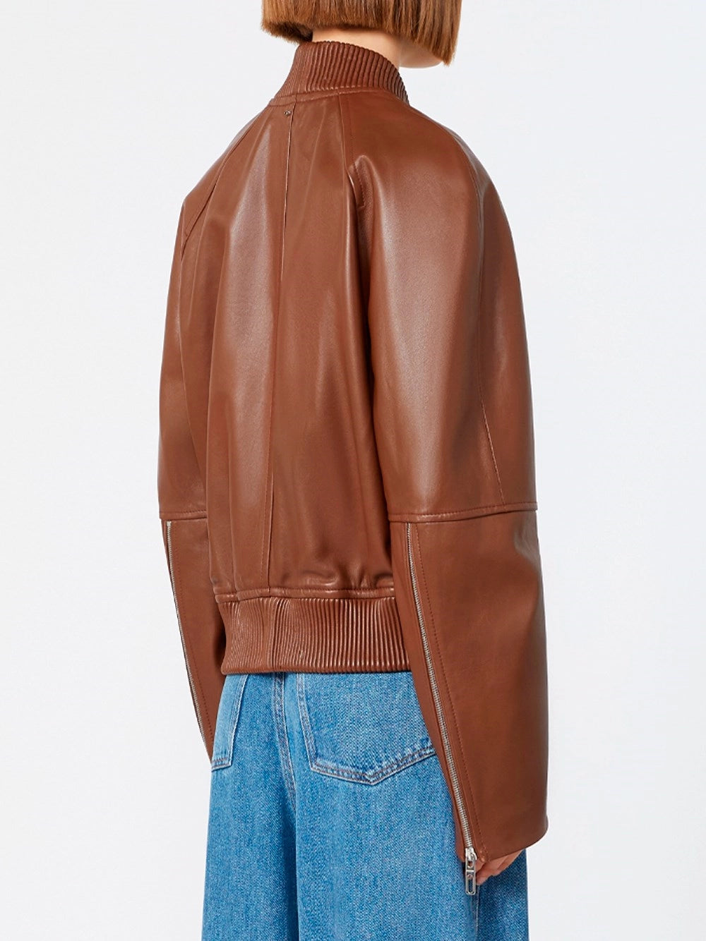 Sportmax Women `Amour` Leather Jacket