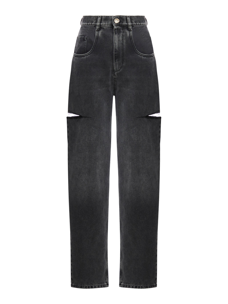 Maison Margiela Women High-Waisted Side-Cut Jeans