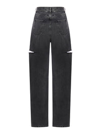 Maison Margiela Women High-Waisted Side-Cut Jeans