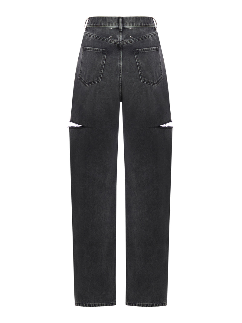 Maison Margiela Women High-Waisted Side-Cut Jeans