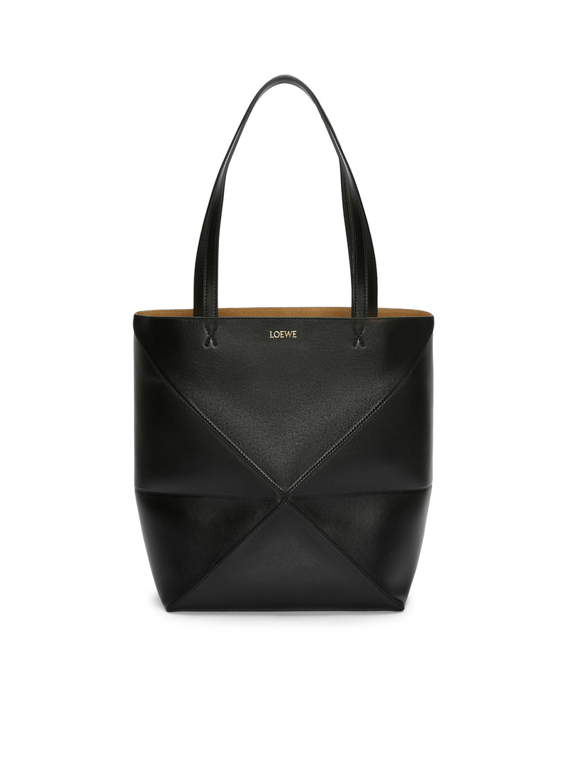 Loewe Women Puzzle Fold Tote Bag In Polished Calfskin