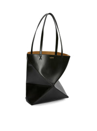 Loewe Women Puzzle Fold Tote Bag In Polished Calfskin
