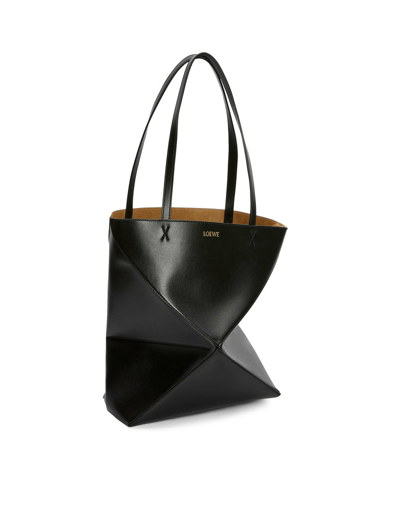 Loewe Women Puzzle Fold Tote Bag In Polished Calfskin