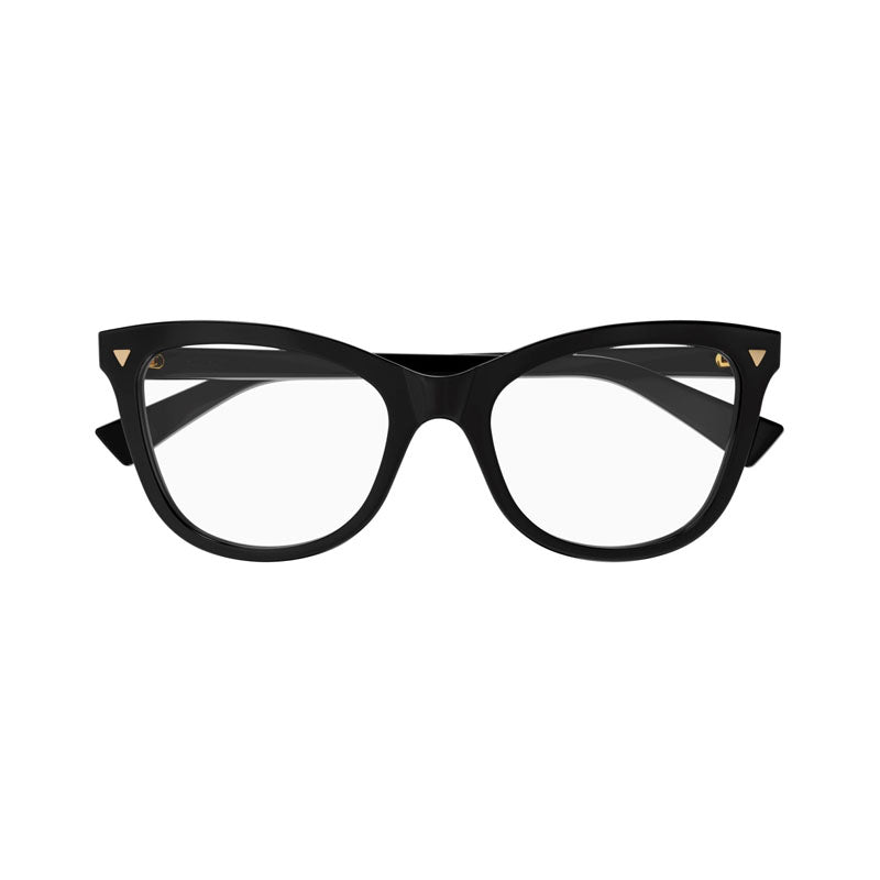 Bottega Veneta Eyeglasses Visor Full Rim, Black Frame and Clear Demo Lenses Lens BV1226O006