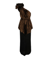 Gucci Womens Plisse One-Shoulder Gown