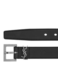 Saint Laurent Saint Laurent Women Belt With Square Buckle With Cassandre Logo