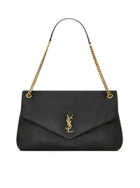 Saint Laurent Women Calypso Large Bag In Natural Grain Lambskin