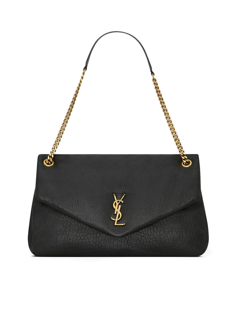 Saint Laurent Women Calypso Large Bag In Natural Grain Lambskin